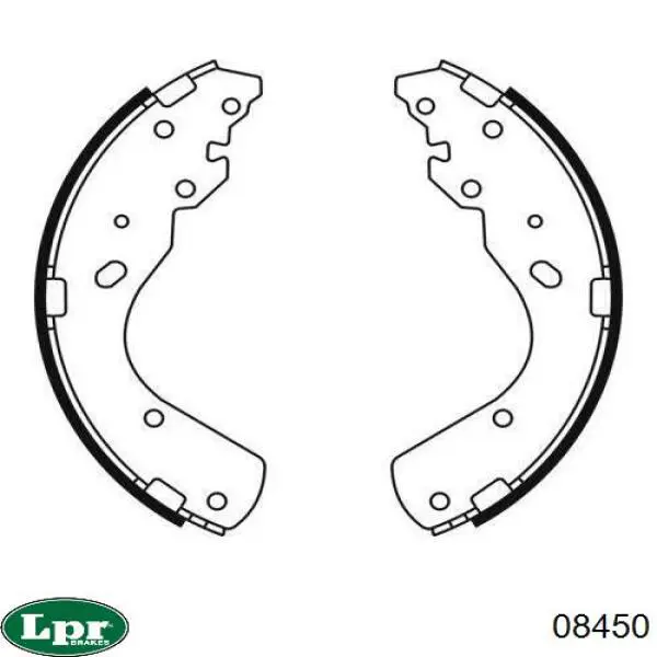 08450 LPR zapatas de frenos de tambor traseras