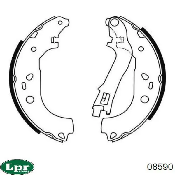 Zapatas de freno traseras LPR 08590
