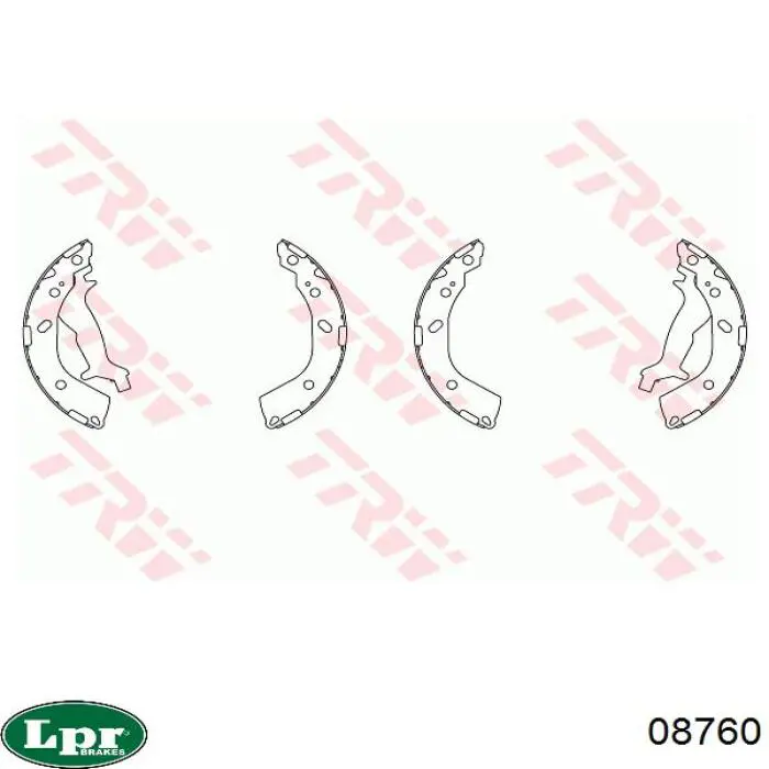 Zapatas de freno traseras LPR 08760