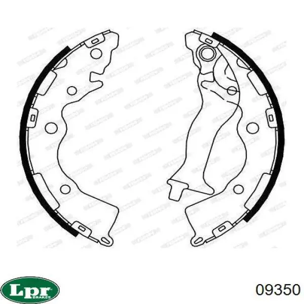Zapatas de freno traseras LPR 09350