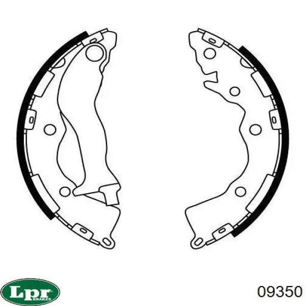 Zapatas de freno 09350 LPR