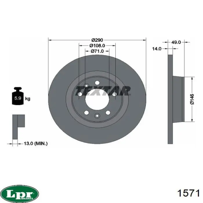 Comprar 1571 LPR Cilindro maestro de frenos