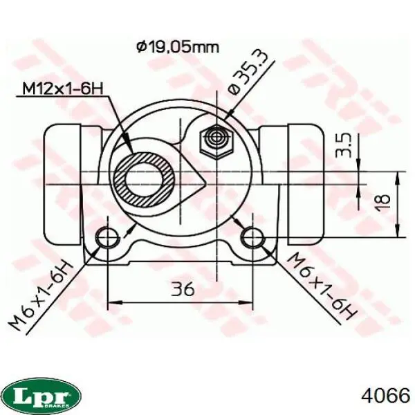 4066 LPR juego de reparación, cilindro de freno trasero