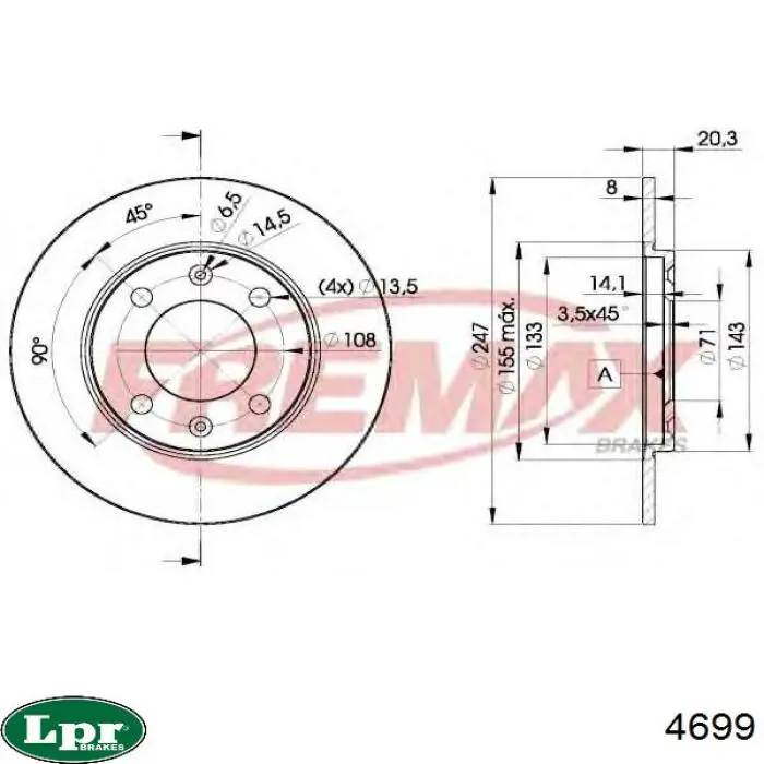 Cilindro de freno de rueda trasera LPR 4699 precio, desde 12,86 EUR