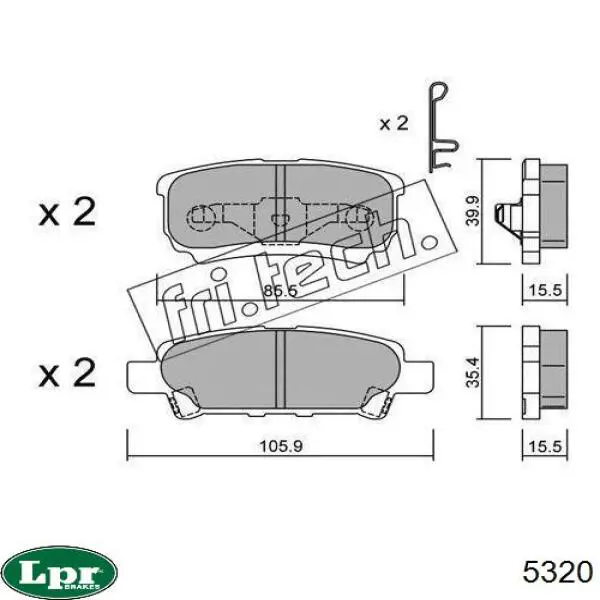 Cilindro de freno de rueda trasera LPR 5320 precio, desde 16,57 EUR