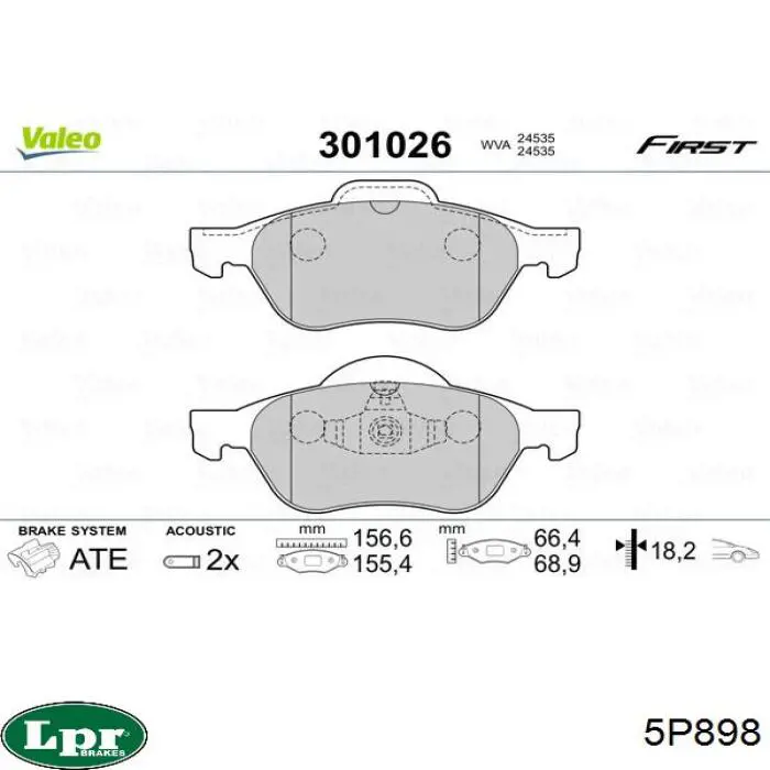 Pastillas de freno delanteras Renault Laguna 2 BG0, BG1