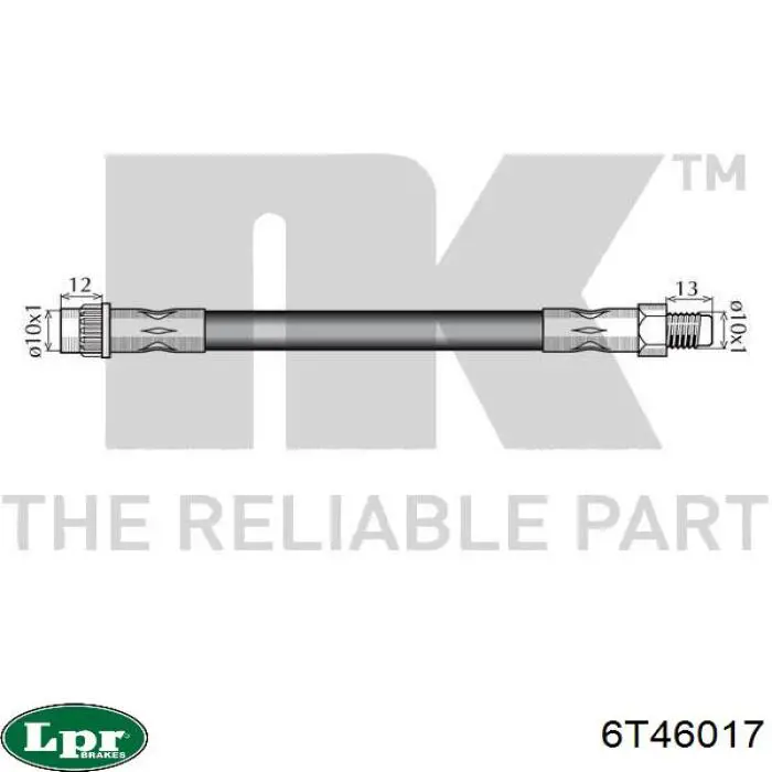 6T46017 LPR tubo flexible de frenos
