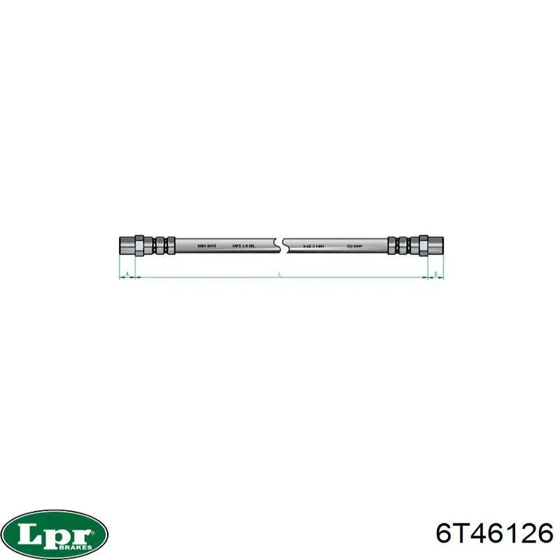 Comprar 6T46126 LPR Latiguillo de freno trasero