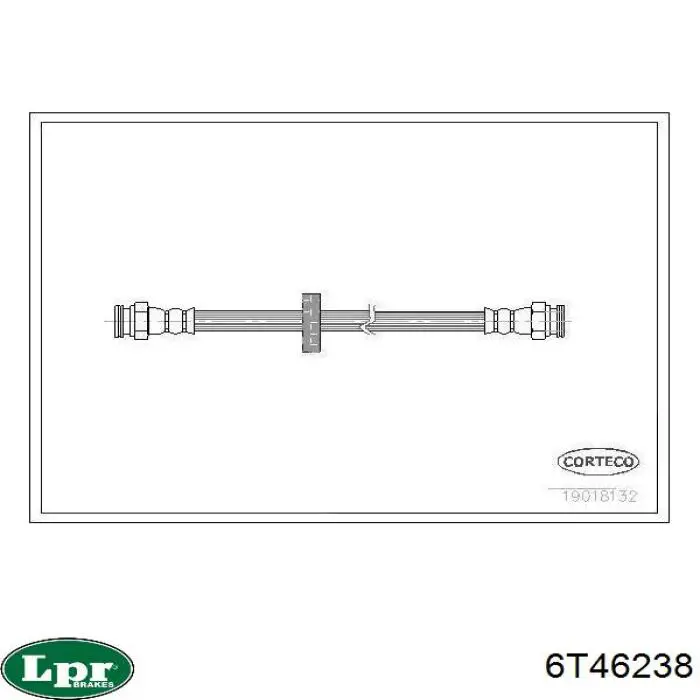 6T46238 LPR tubo flexible de frenos trasero