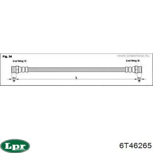 Latiguillo de freno delantero Fiat Bravo 1 182