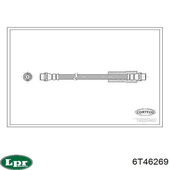 Latiguillos de freno delantero 6T46269 LPR