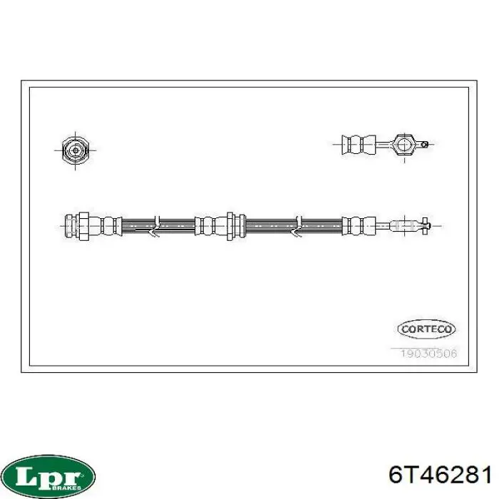 Latiguillo de freno delantero Mazda 626 3 GD