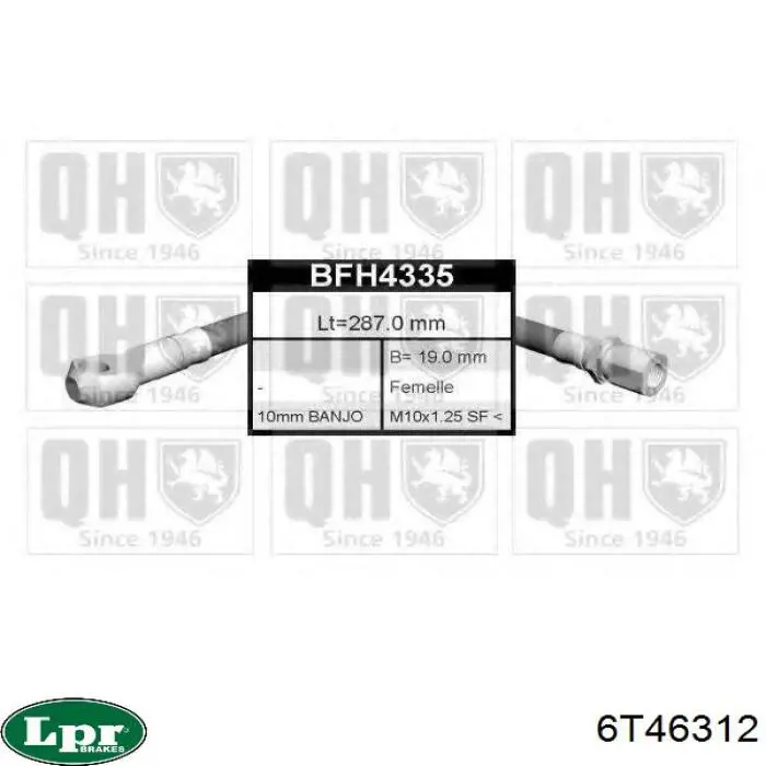 Comprar 6T46312 LPR Latiguillos de freno delantero