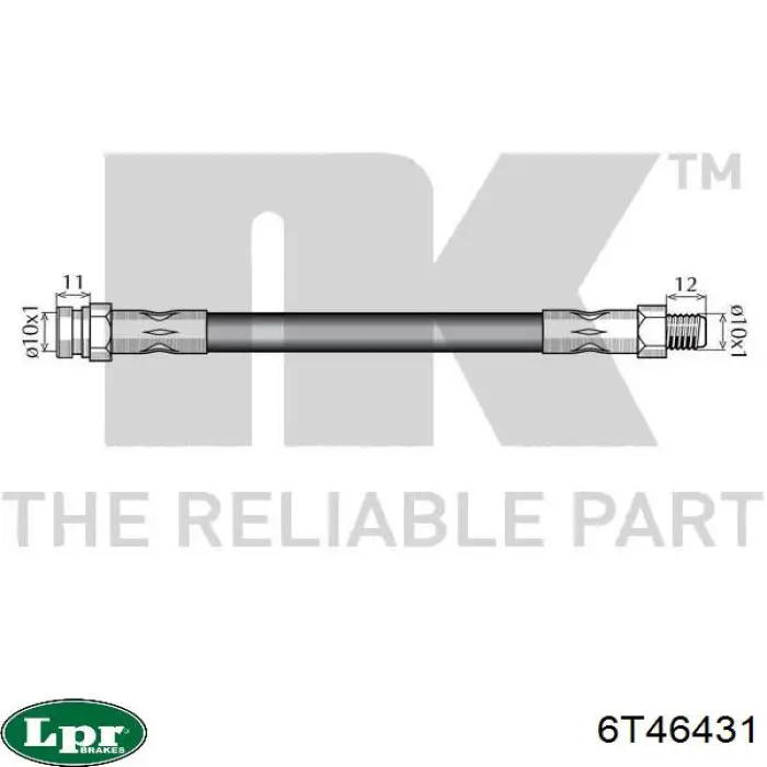 6T46431 LPR latiguillo de freno delantero