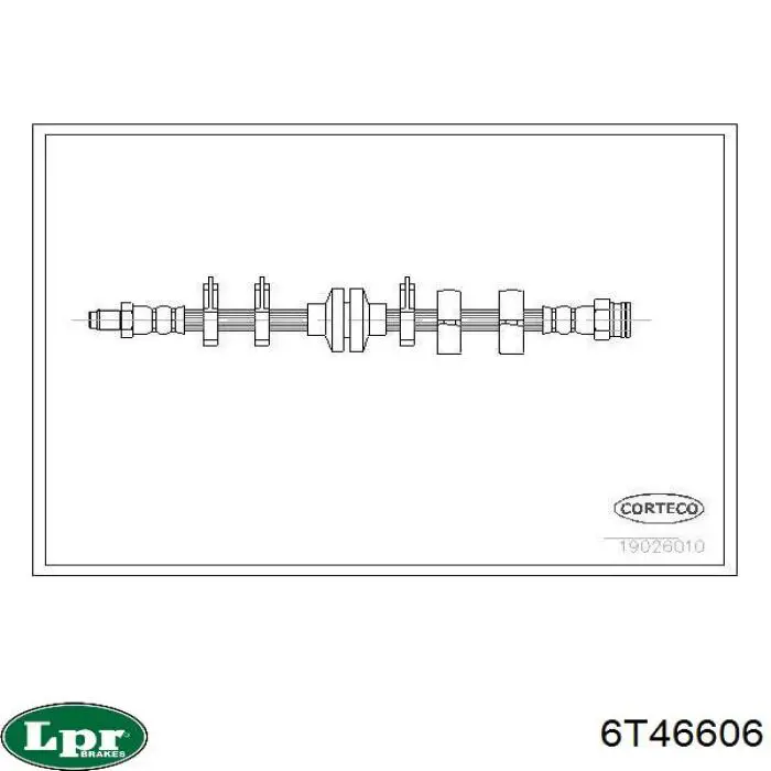 6T46606 LPR latiguillo de freno delantero