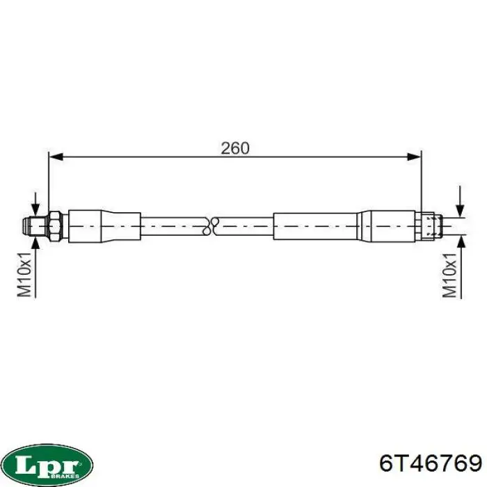 Latiguillo de freno delantero Mercedes A W168
