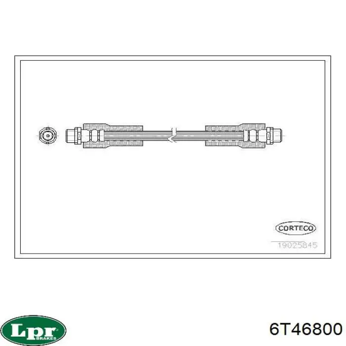 6T46800 LPR latiguillo de freno delantero