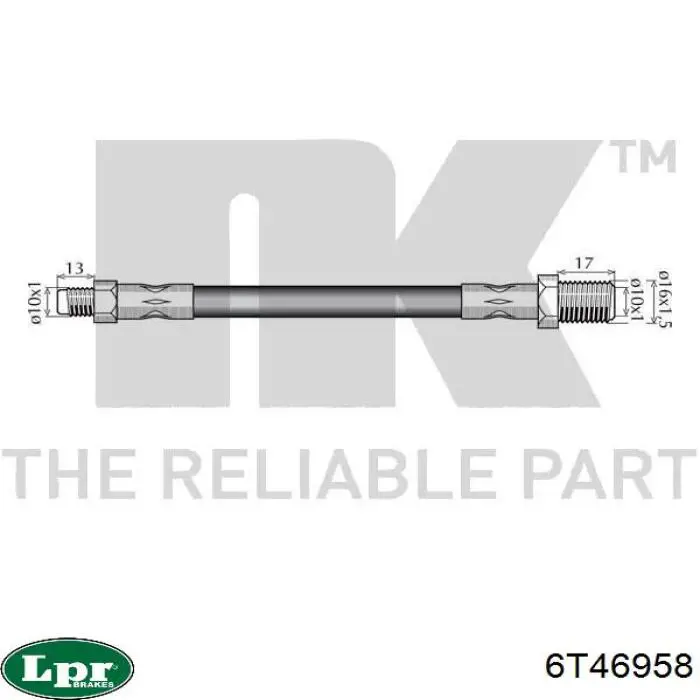 6T46958 LPR latiguillo de freno delantero