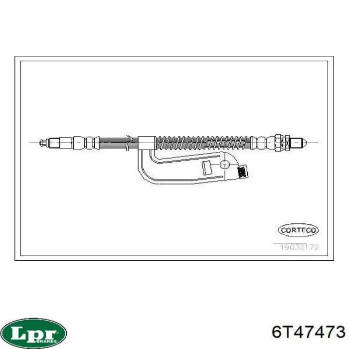 6T47473 LPR tubo flexible de frenos delantero izquierdo