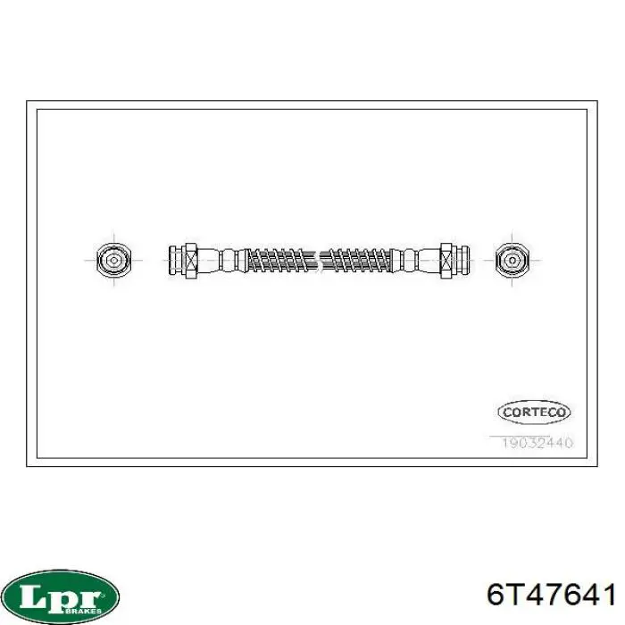 6T47641 LPR tubo flexible de frenos trasero