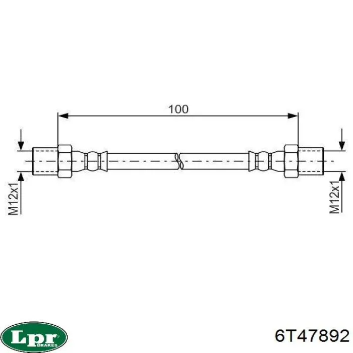Manguera de freno delantera izquierda LPR 6T47892 precio, desde 7,04 EUR