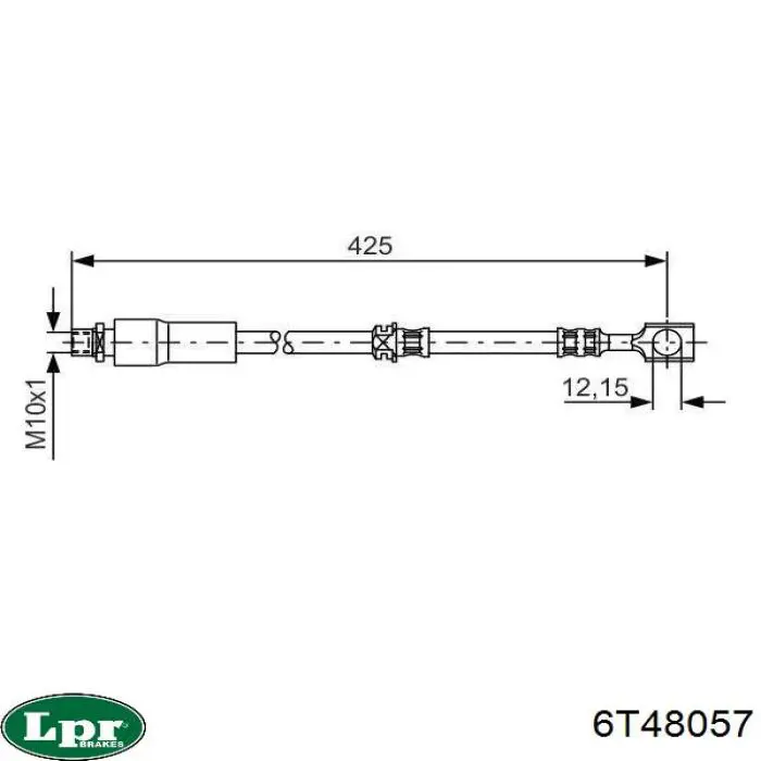 6T48057 LPR latiguillo de freno delantero