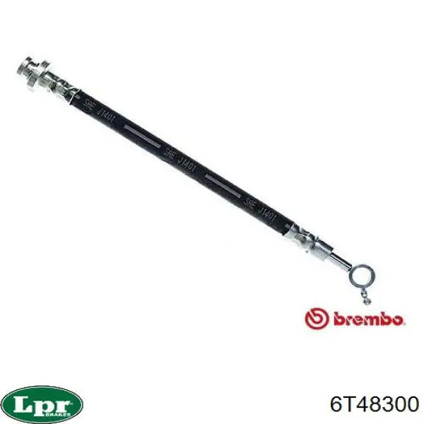 6T48300 LPR tubo flexible de frenos trasero derecho