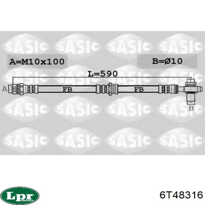 Latiguillo de freno delantero Volkswagen Tiguan 1 5N1, 5N2