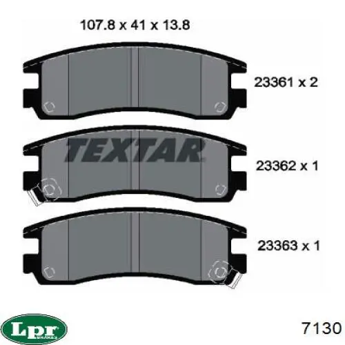 Comprar 7130 LPR Zapatas de freno