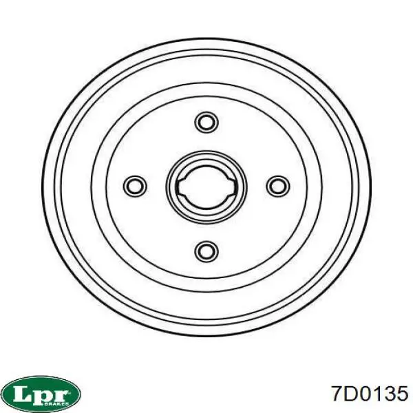 7d0135 LPR freno de tambor trasero