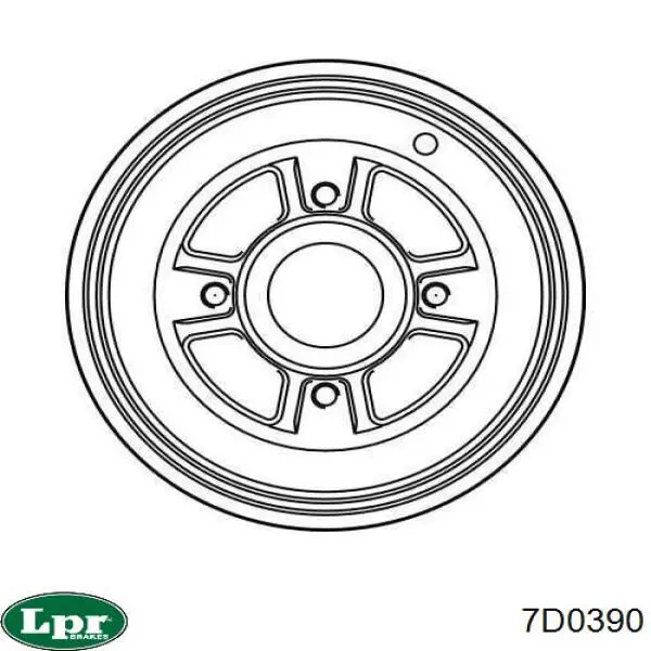 7D0390 LPR freno de tambor trasero