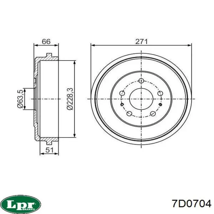 Tambor de freno trasero para Ford Focus III (CB8)