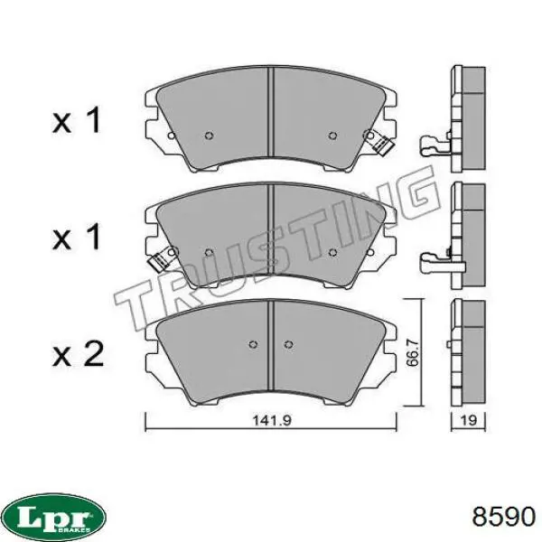 Comprar 8590 LPR Zapatas de freno