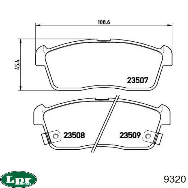 Comprar 9320 LPR Zapatas de freno
