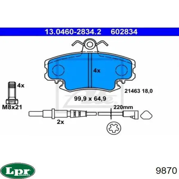 Juego de zapatas de frenos, freno de estacionamiento Nissan Tiida C11X