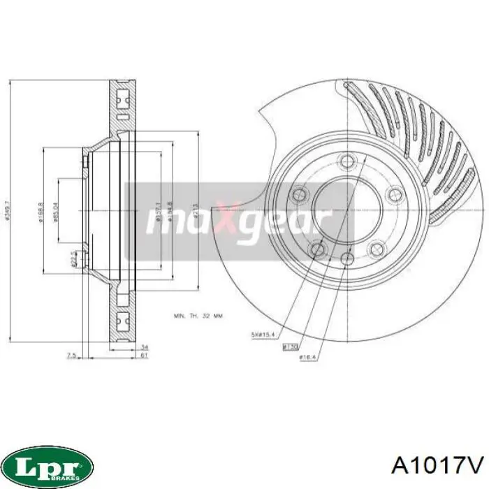 A1017V LPR freno de disco delantero