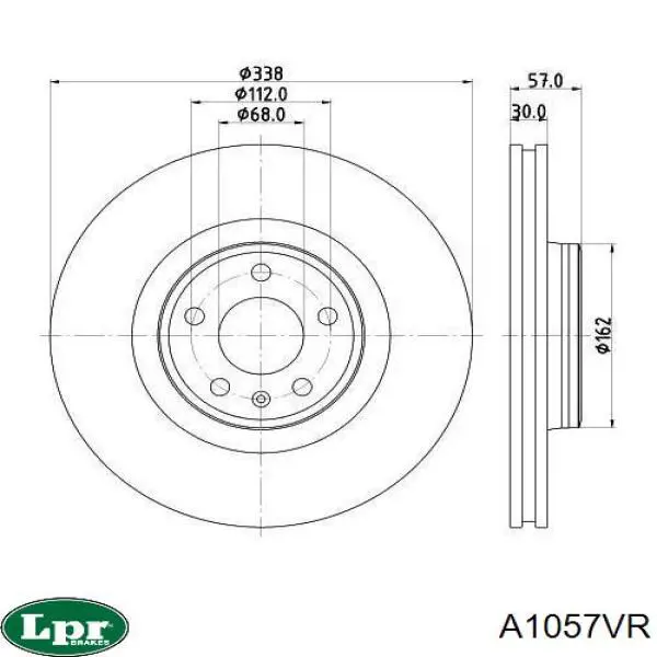 A1057VR LPR freno de disco delantero