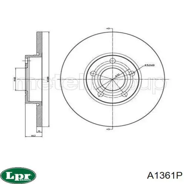 A1361P LPR freno de disco delantero