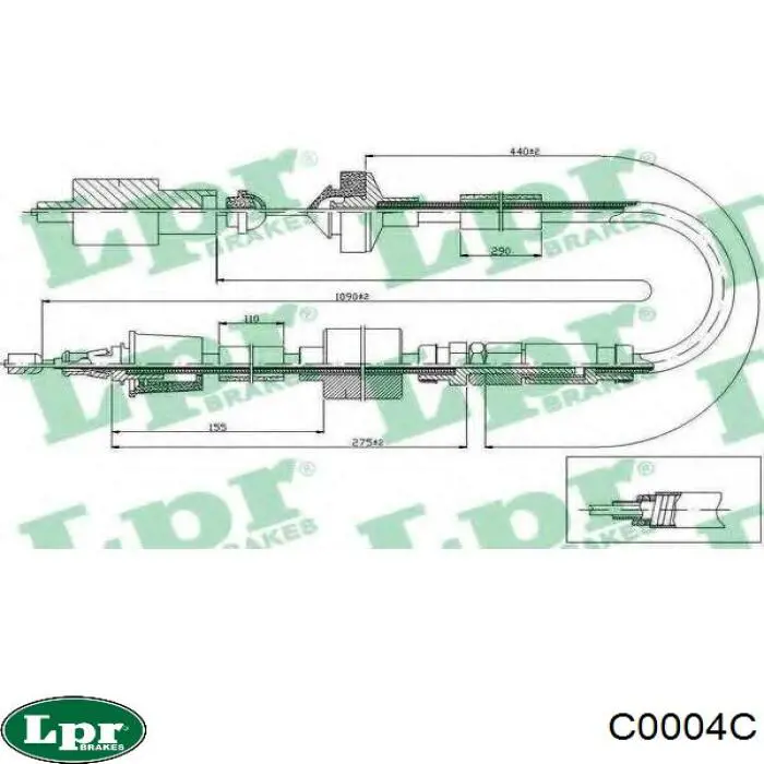 C0004C LPR cable de embrague