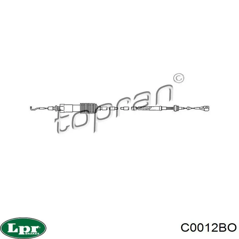 C0012BO LPR cable de apertura de capó del motor