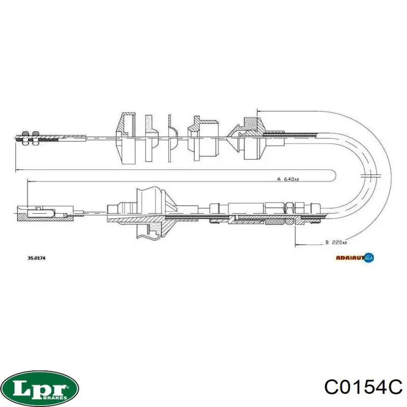 C0154C LPR cable de embrague