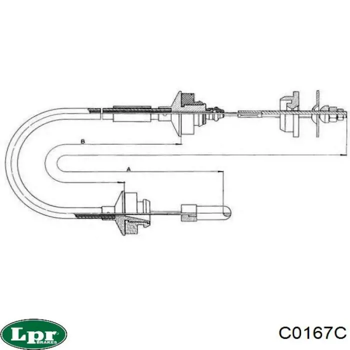 C0167C LPR cable de embrague