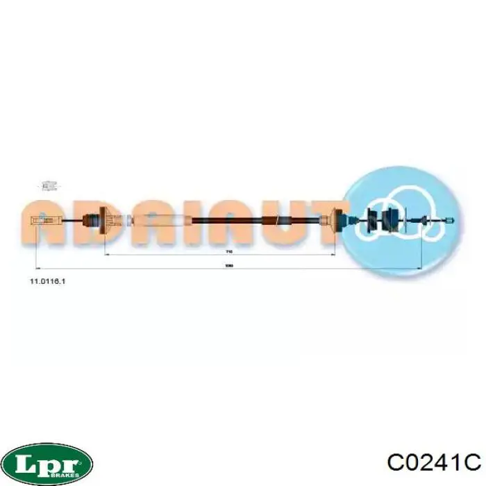 C0241C LPR cable de embrague