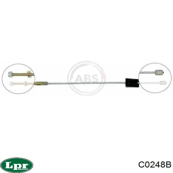 C0248B LPR cable de freno de mano delantero