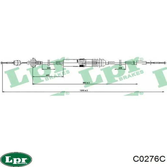 C0276C LPR cable de embrague