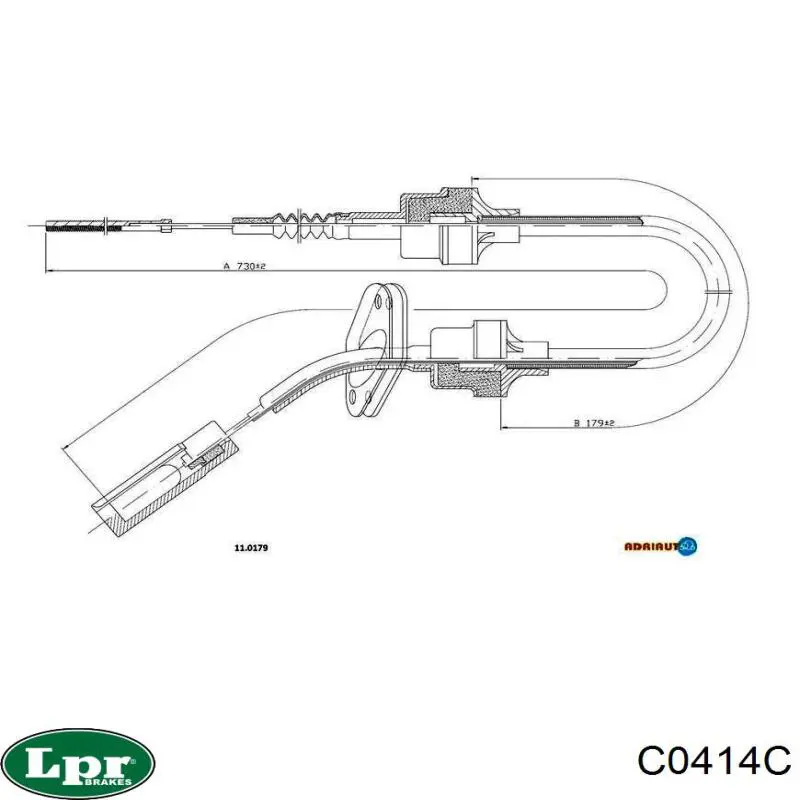 C0414C LPR cable de embrague