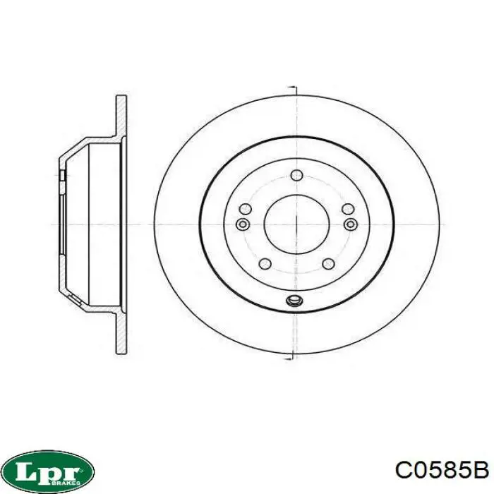 C0585B LPR cable de freno de mano trasero derecho/izquierdo