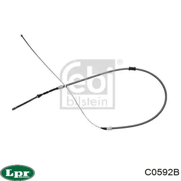 C0592B LPR cable de freno de mano trasero derecho