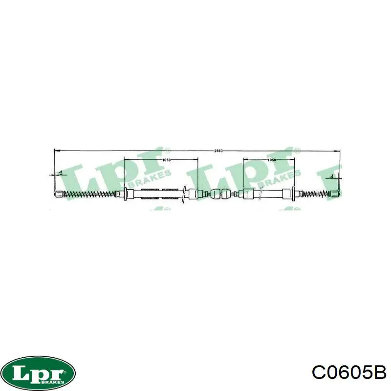 C0605B LPR cable de freno de mano trasero derecho/izquierdo