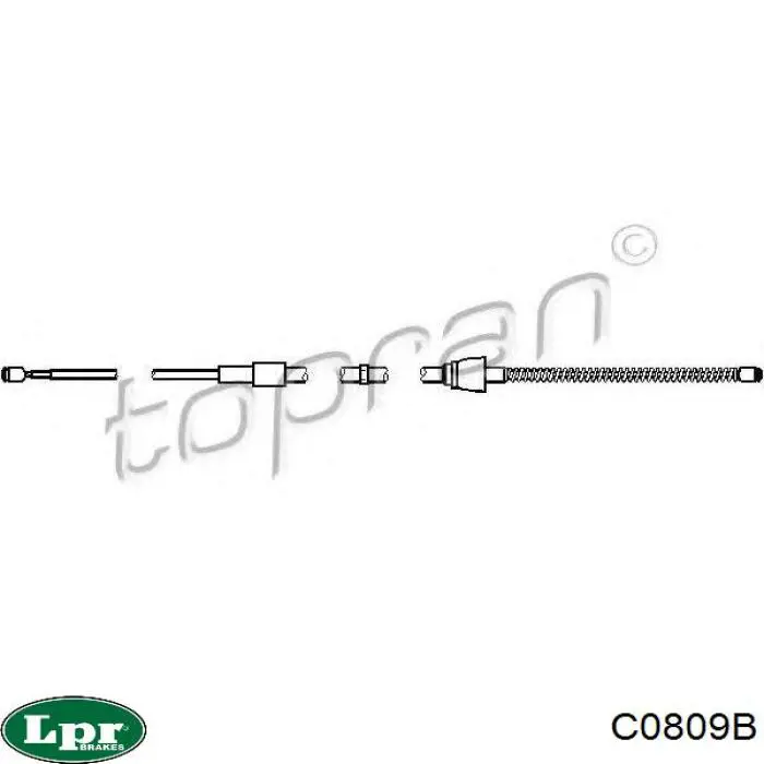 C0809B LPR cable de freno de mano trasero derecho/izquierdo